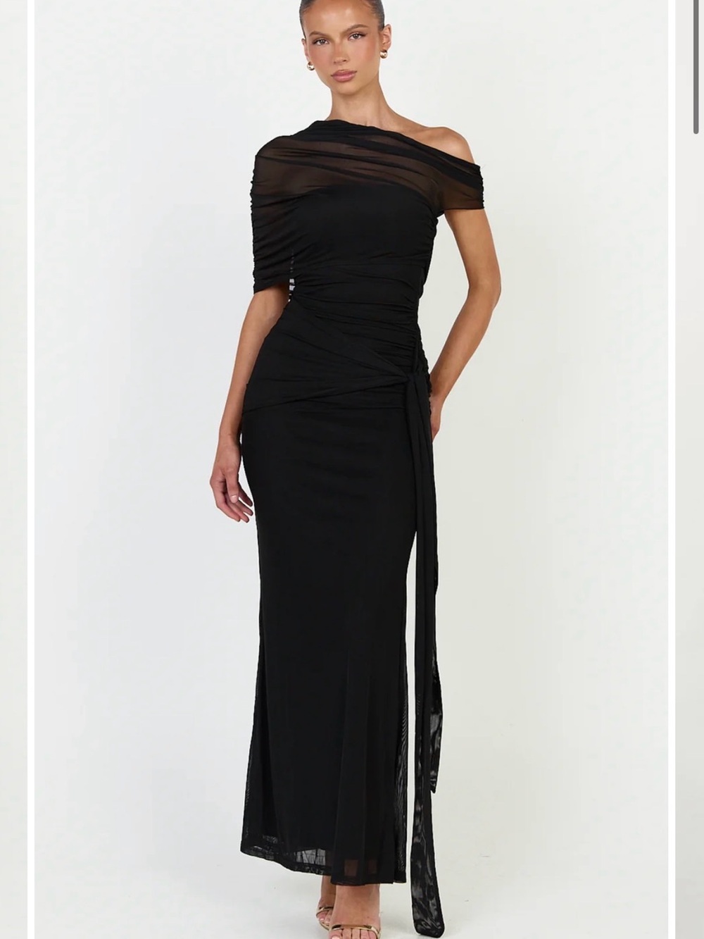 NICOLETTE MAXI DRESS - Cape Sleeve Off Shoulder Dress